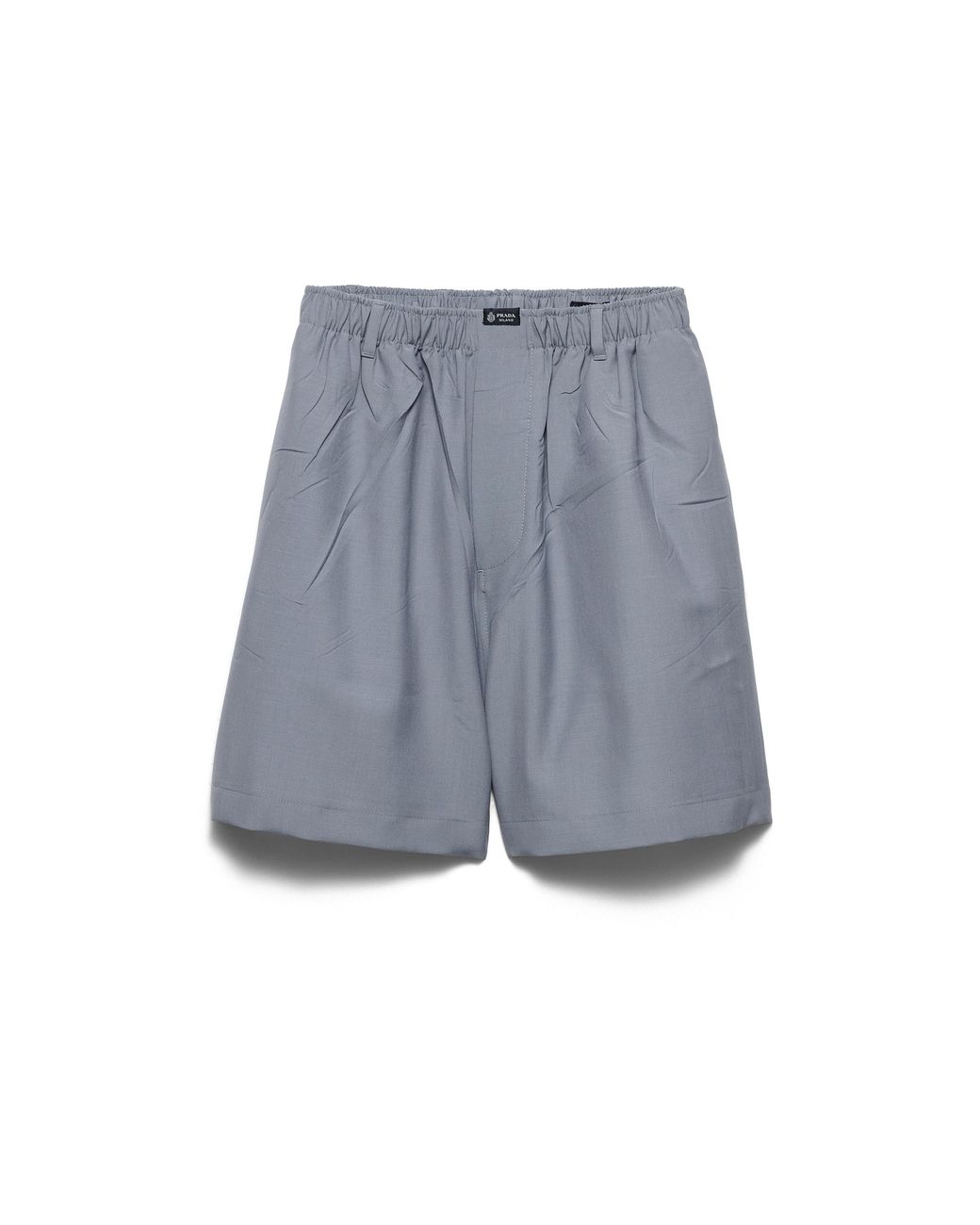 Prada Gray Mohair Wool Bermudas for men