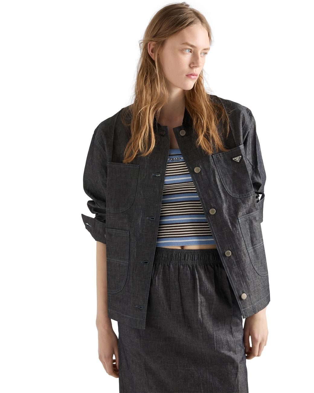 Prada Black Chambray Jacket
