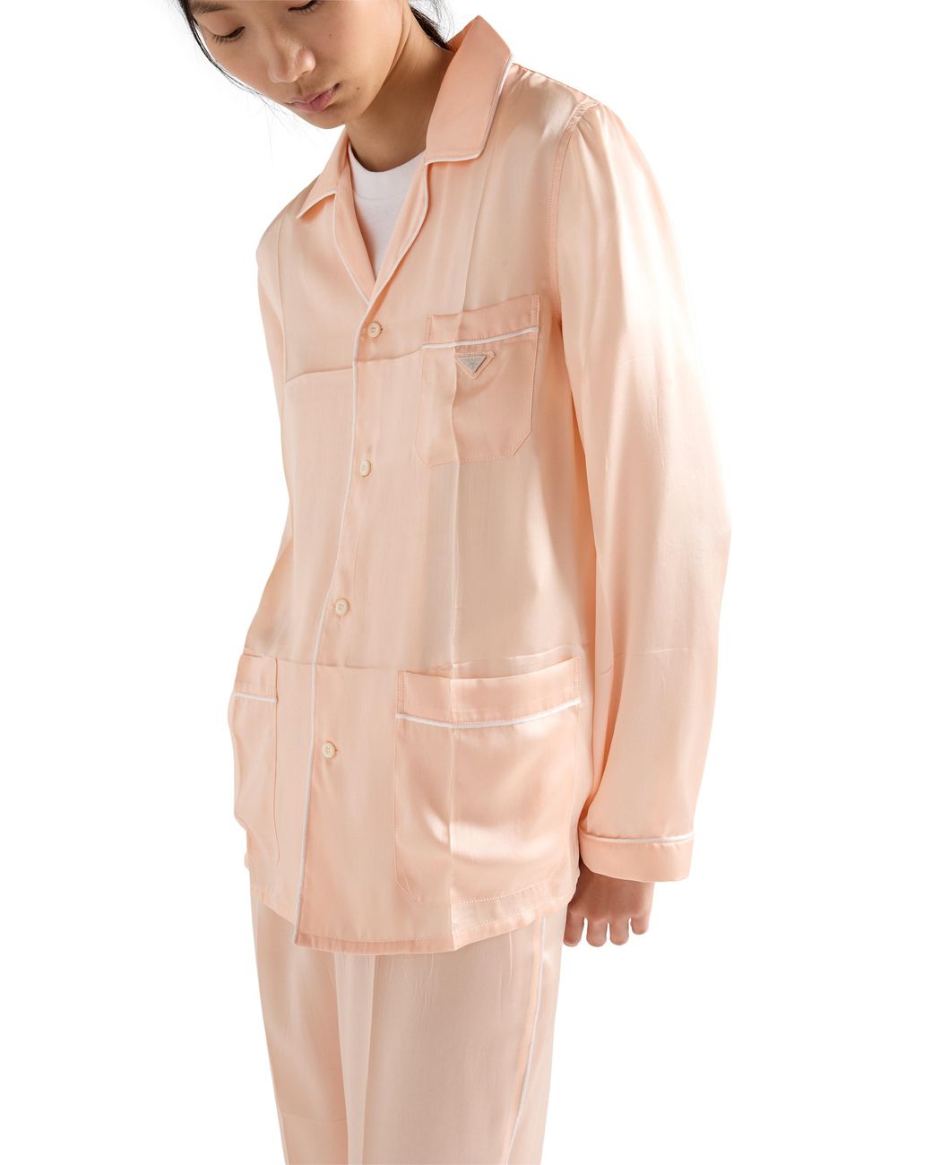 Prada Pink Vintage-Look Satin Pajamas