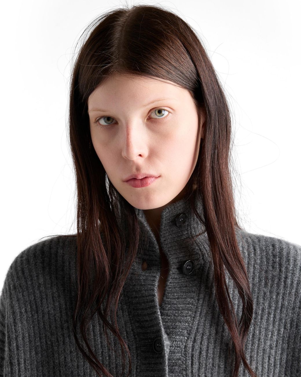 Prada Gray Cashmere Cardigan