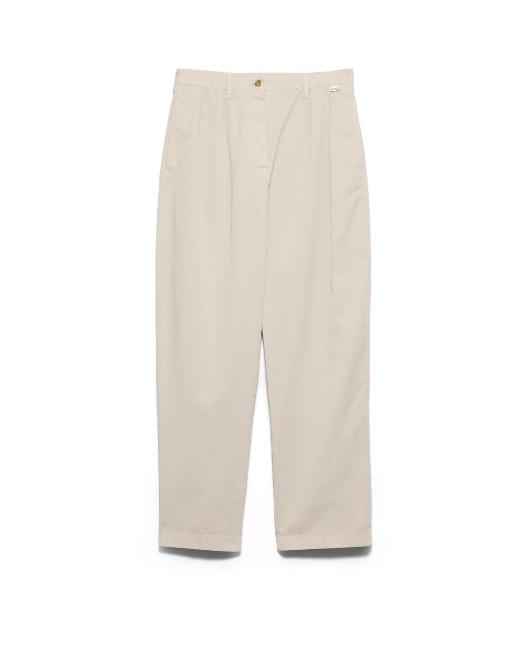 Prada White Old Gabardine Pants, Sand