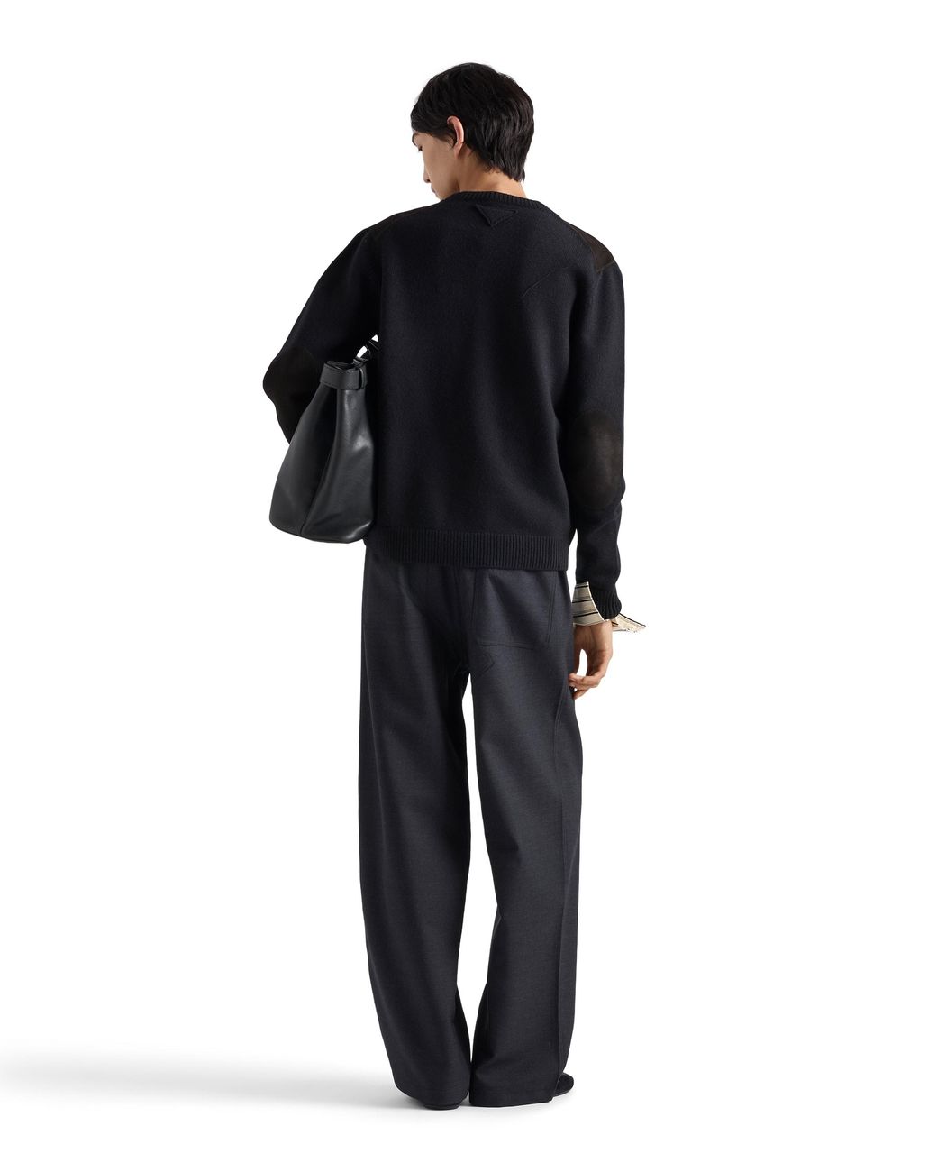 Prada Blue Wool Pants for men