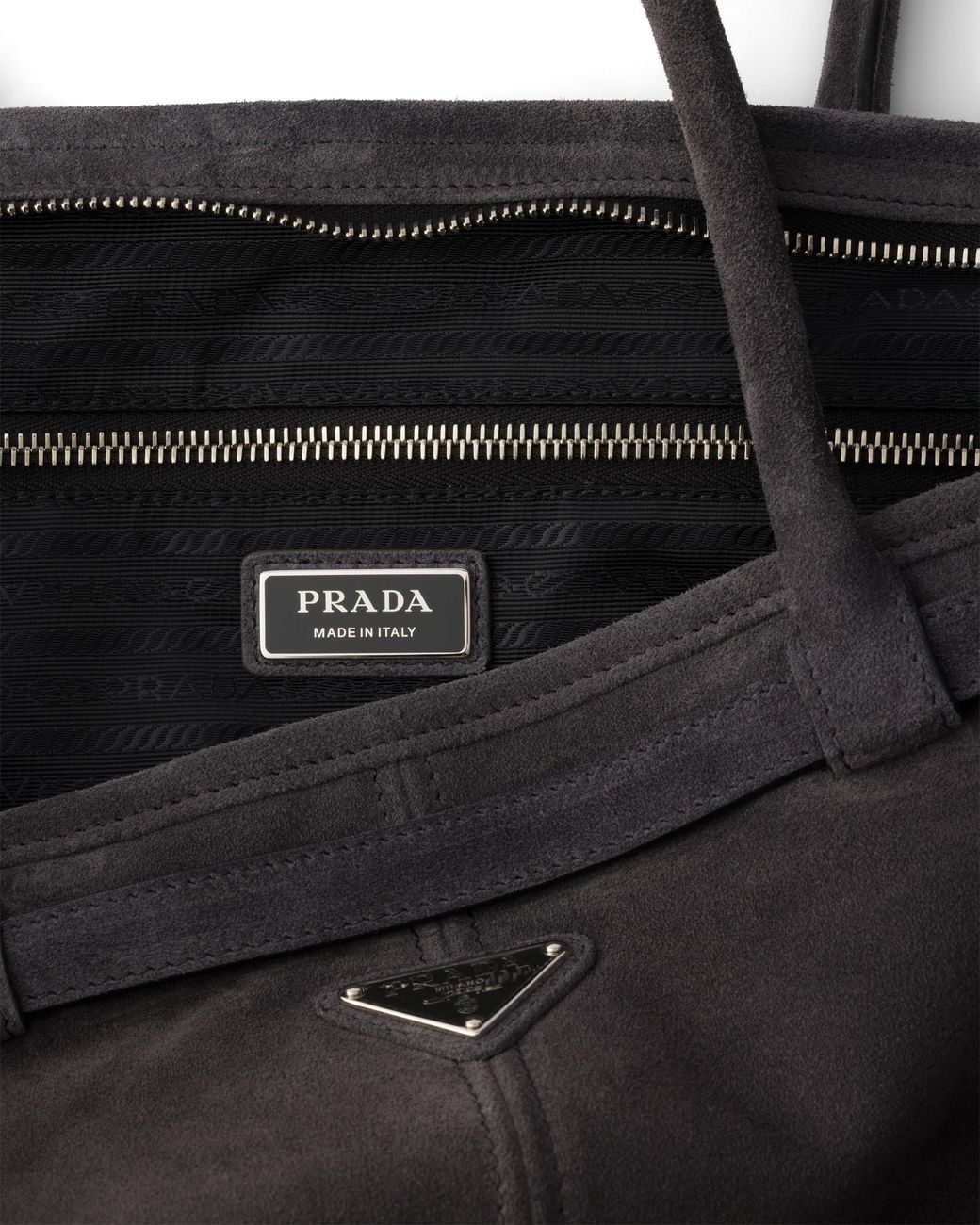 Prada Black Bonnie Suede Tote Bag for men
