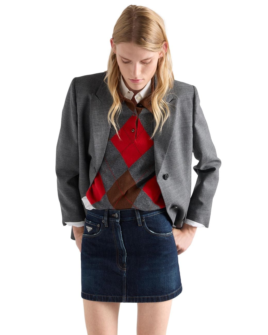 Prada Blue Denim Miniskirt