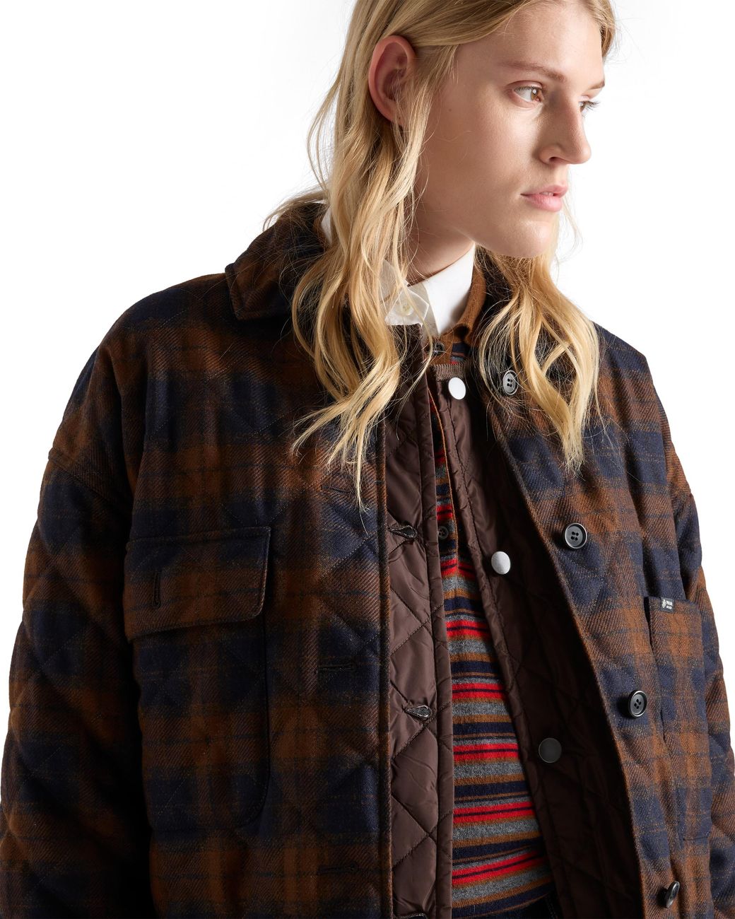 Prada Brown Lightweight, Quilted Re-Nylon Jacket