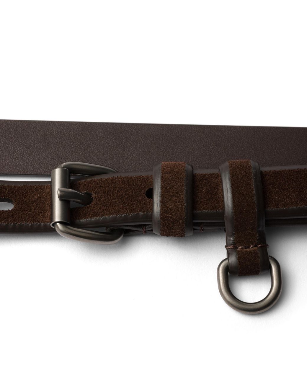 Prada White Suede Belt