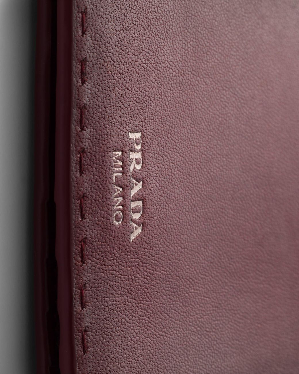 Prada Red Antiqued Leather Wallet for men