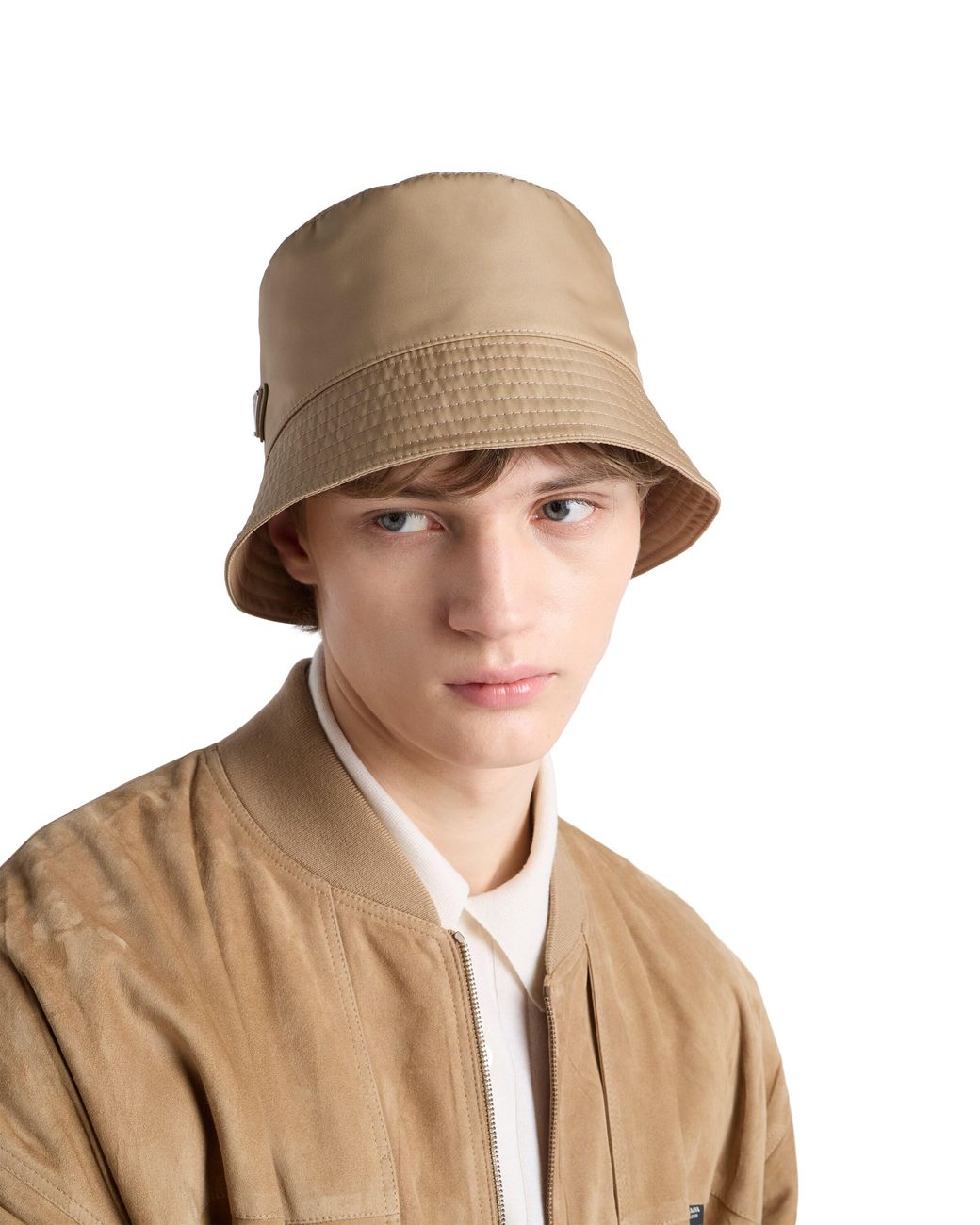 Prada Natural Re-Nylon Bucket Hat for men
