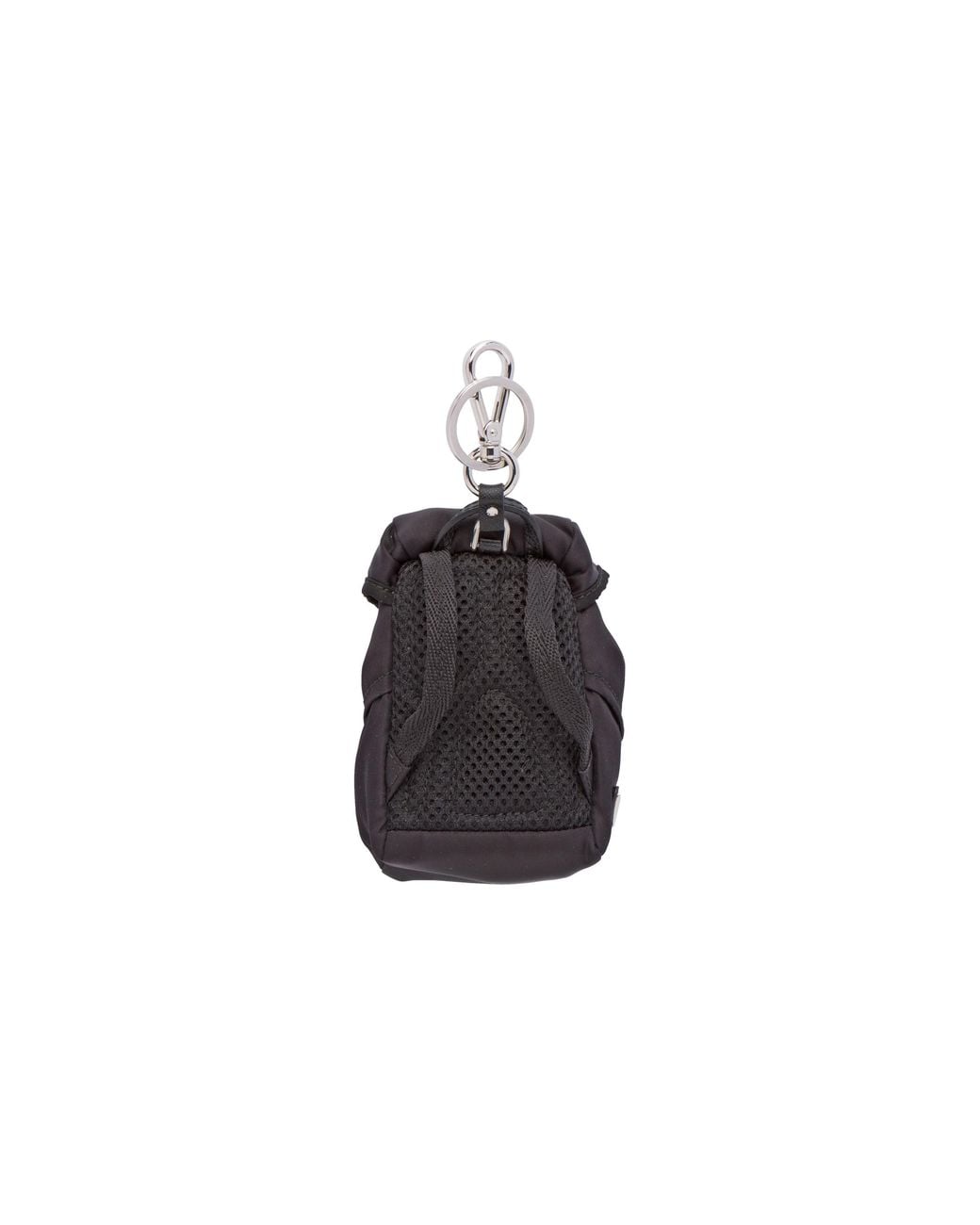 Charm Porte-Clés Mini Pochette En Re-Nylon, Homme Prada pour homme en coloris White