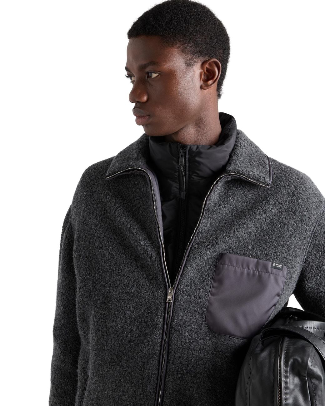 Prada Blue Re-Nylon Puffer Jacket for men