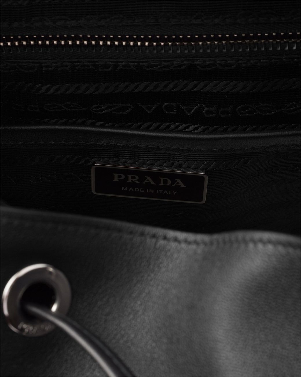 Prada Black Medium Leather Backpack