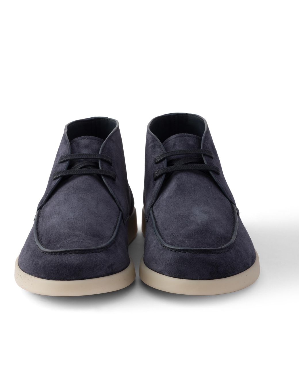 Prada Blue Suede Chukka Boots for men