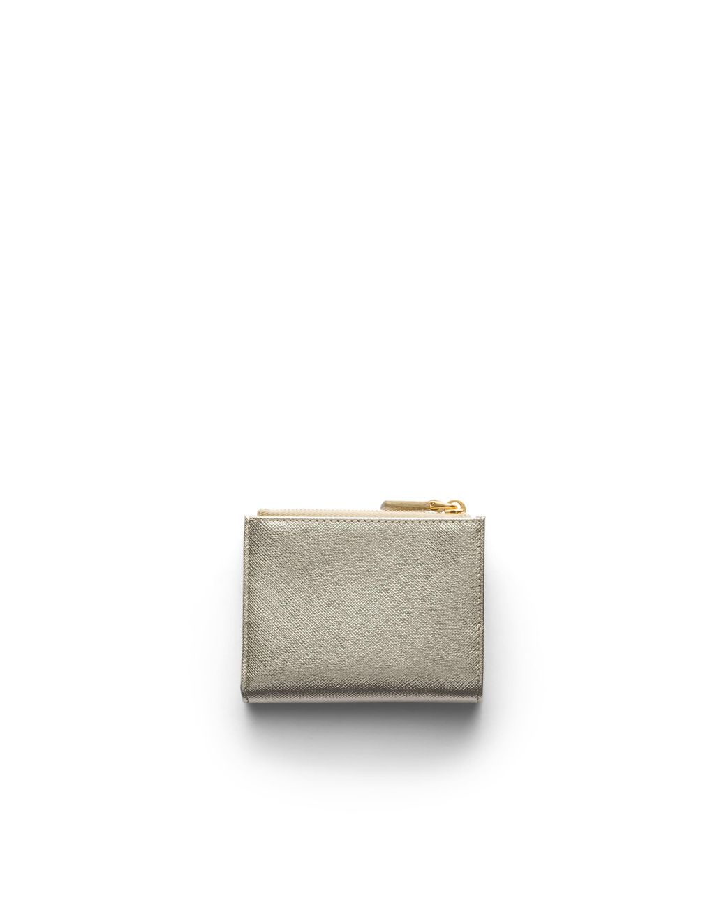 Prada White Small Saffiano Leather Wallet