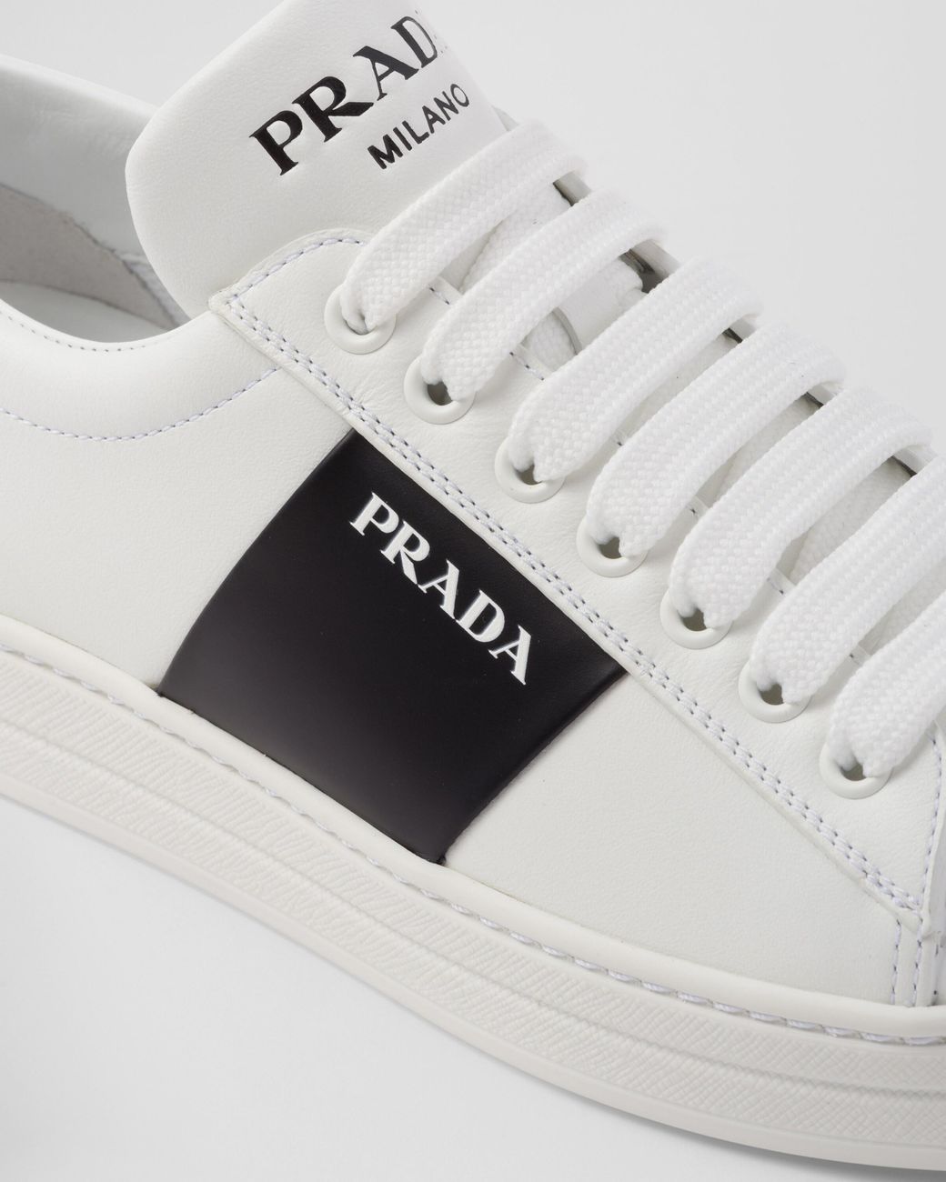 White store prada trainers