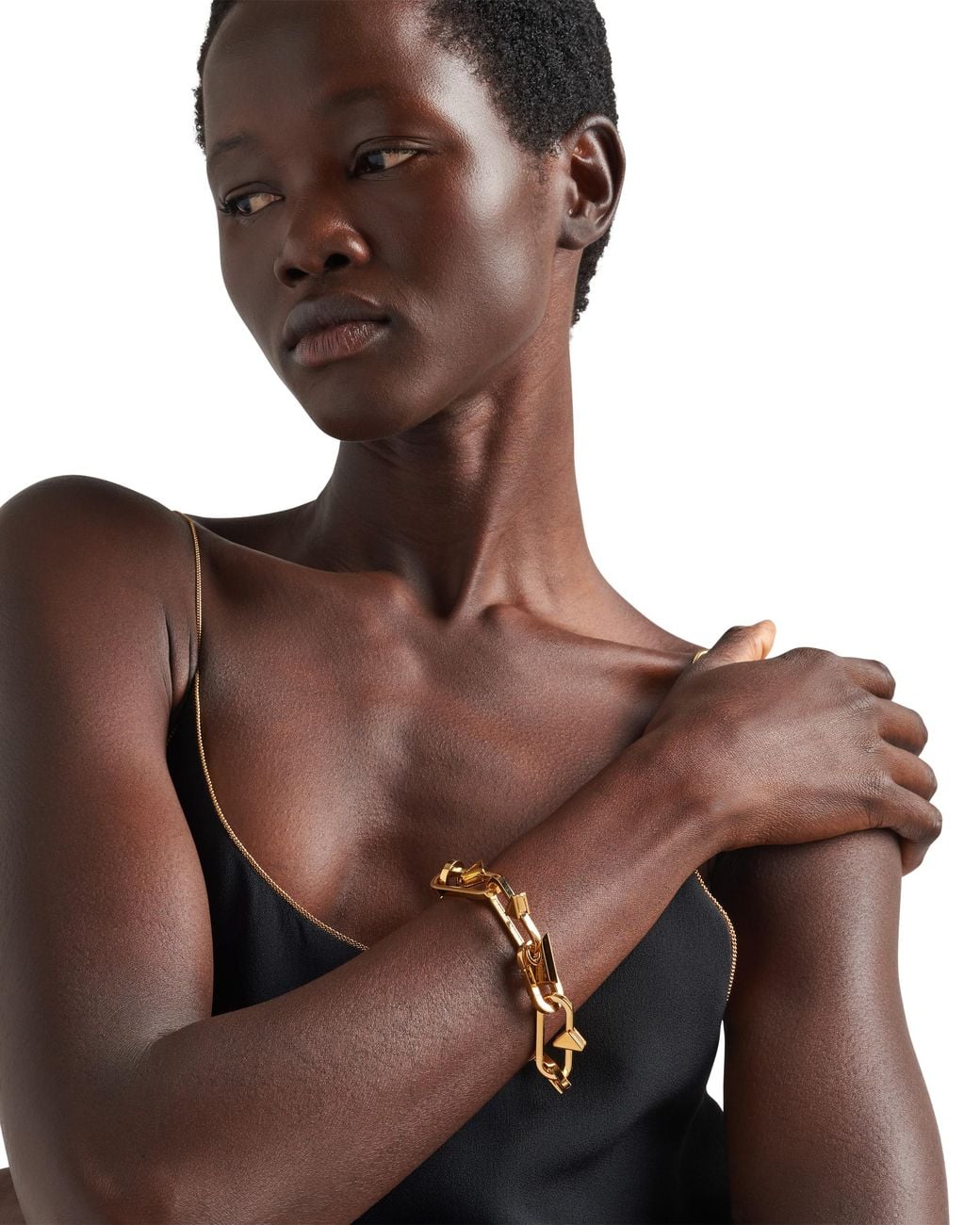 Prada Metallic Metal Bracelet