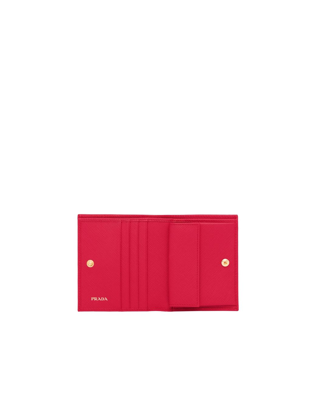Prada Red Small Saffiano Leather Wallet