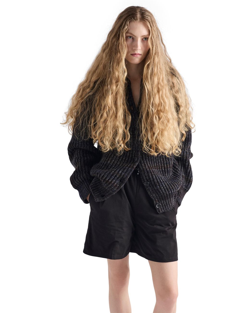 Pantalones Cortos Reversibles De Jersey De Algodón Y Re-Nylon, Mujer, Talla Prada de color Black