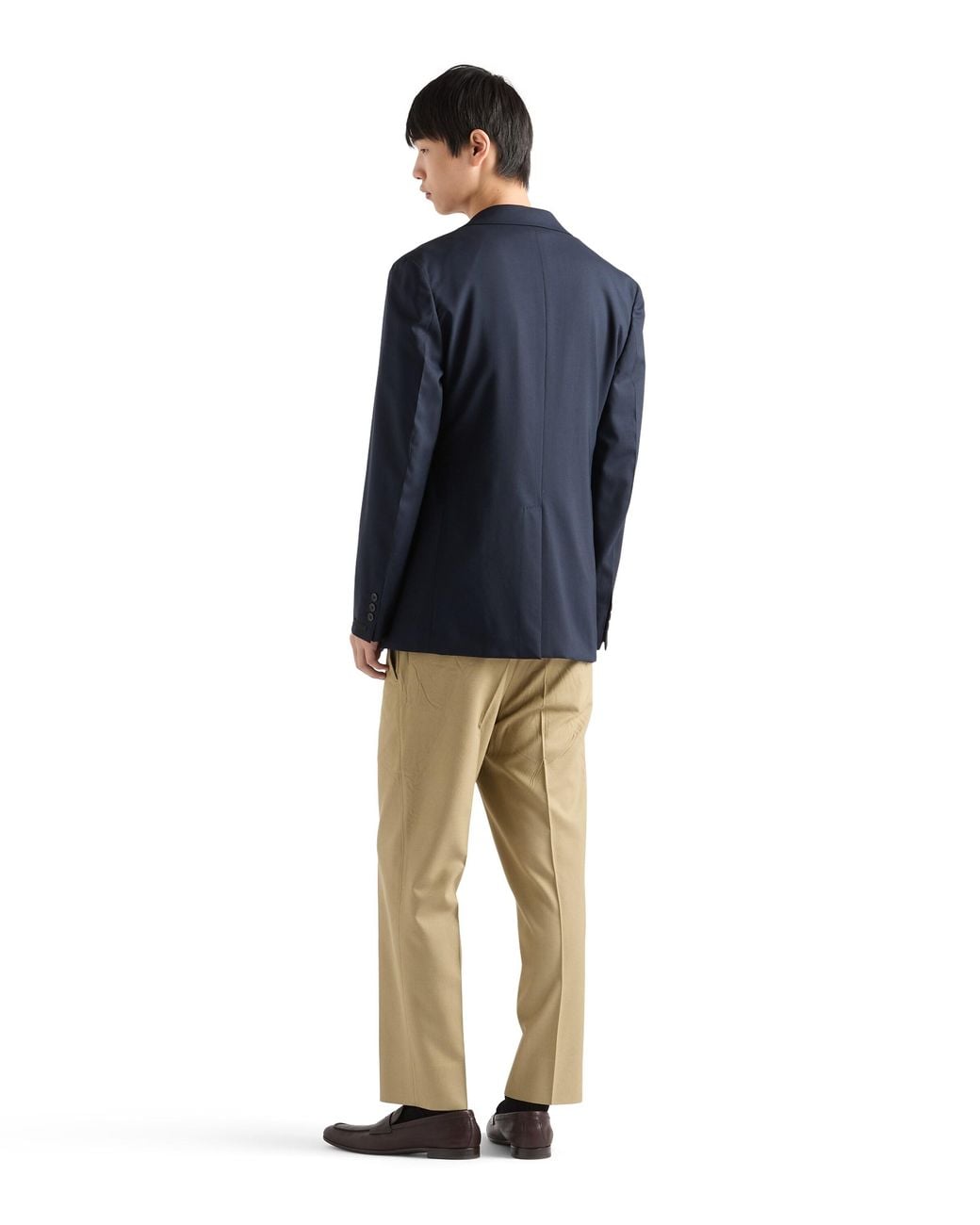 Prada Blue Single-Breasted Cashmere Jacket for men