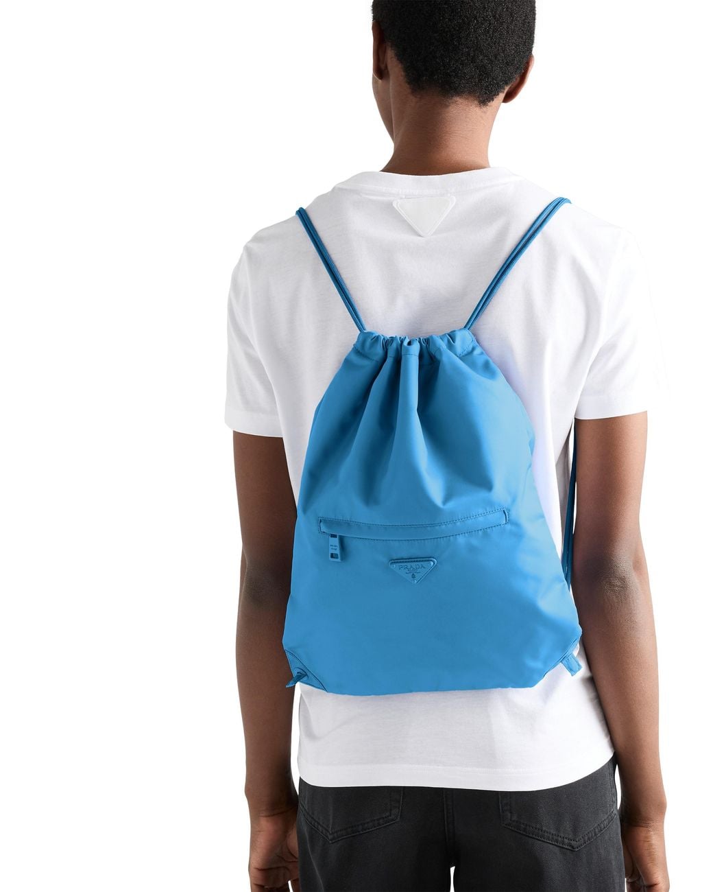 Prada Blue Re-Nylon Drawstring Backpack
