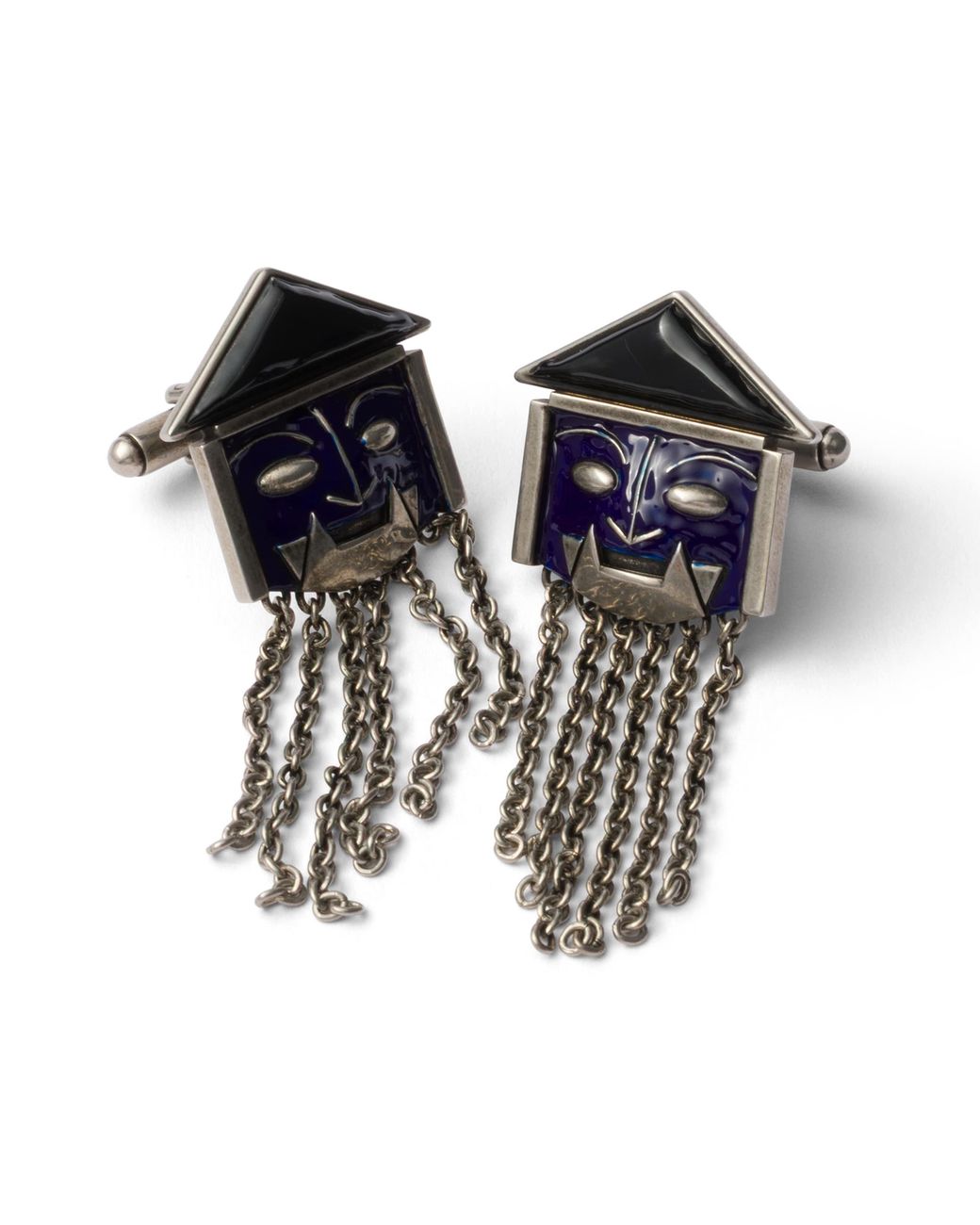 Prada Black Resin And Metal Cufflinks for men