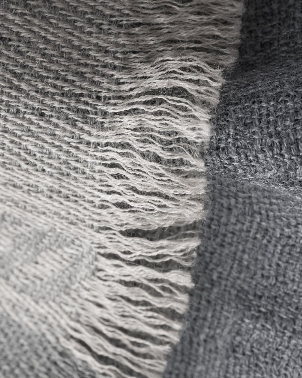 Prada Gray Wool And Silk Stole, /Desert for men