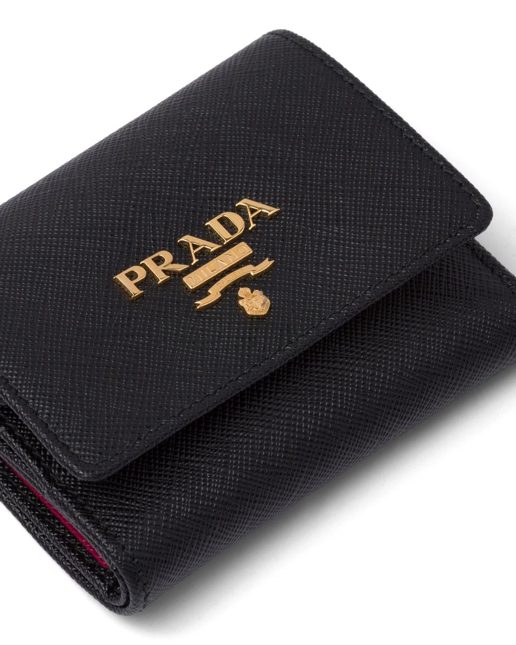 Prada White Small Saffiano Leather Wallet
