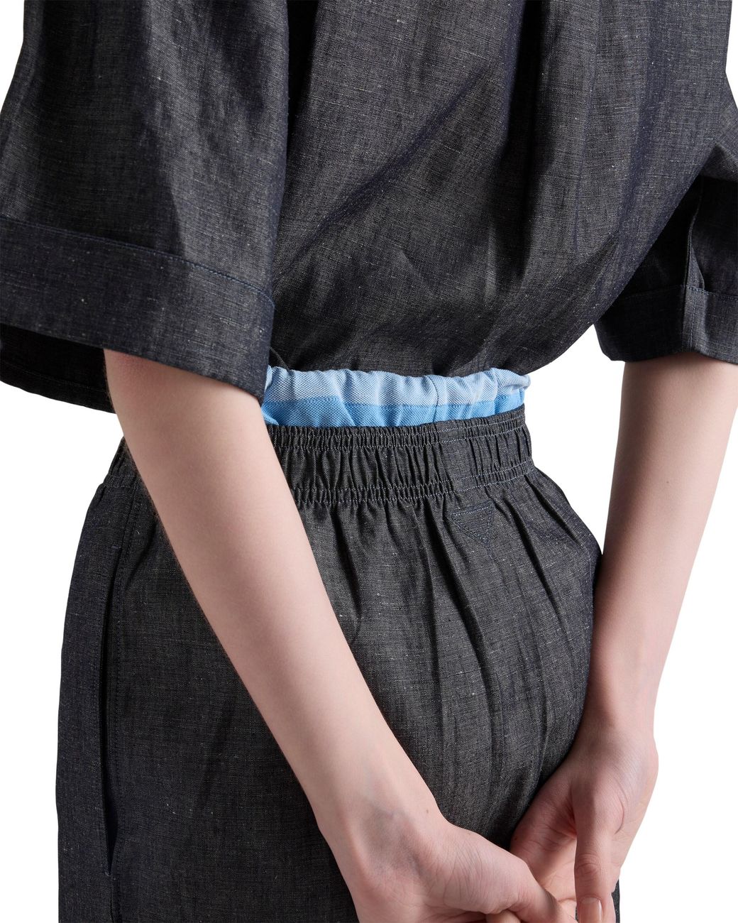 Prada Black Chambray Skirt