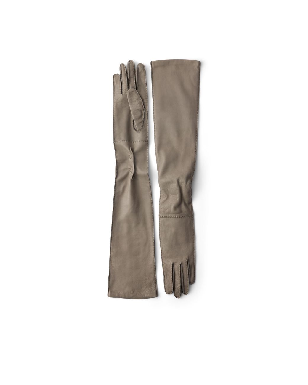 Prada Natural Leather Long Gloves, Size 7