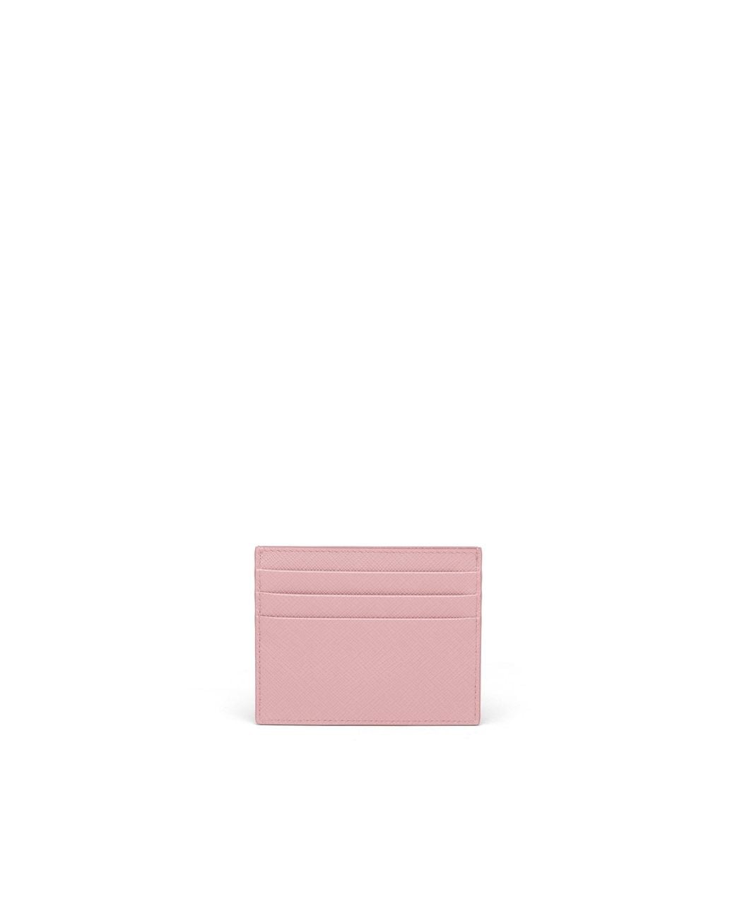 Prada Pink Saffiano Leather Card Holder