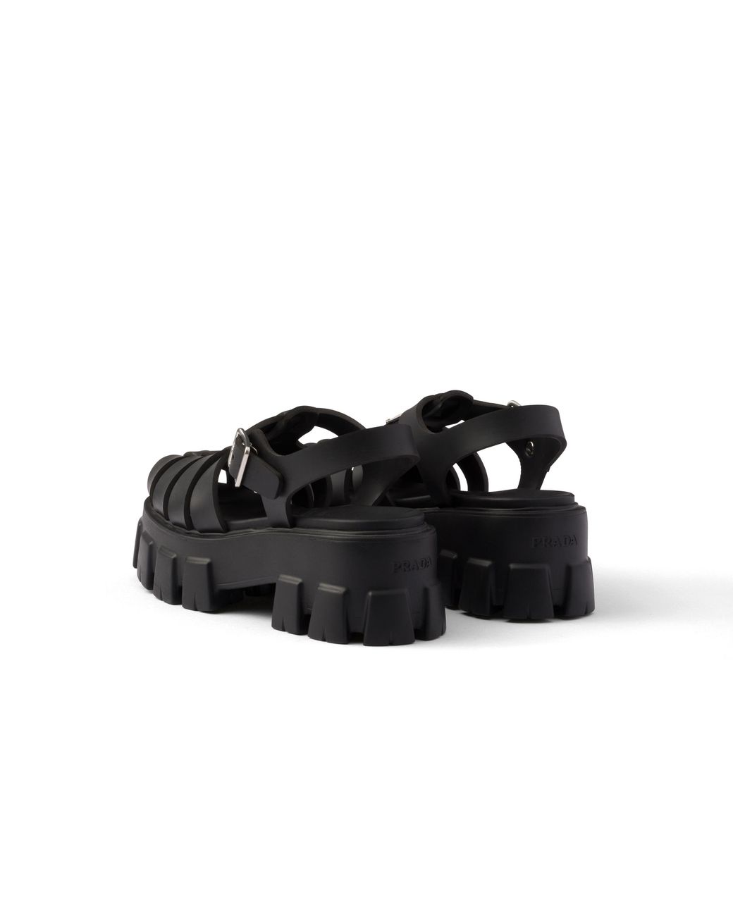 Sandales Monolith En Gomme, Femme, Taille Prada en coloris Black