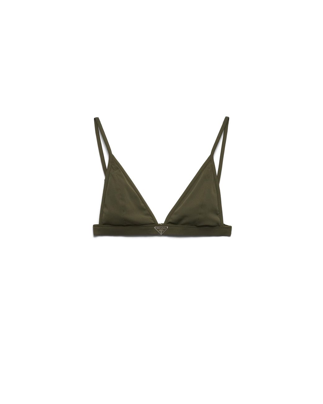 Prada Multicolor Ribbed Knit Bralette Bikini Top