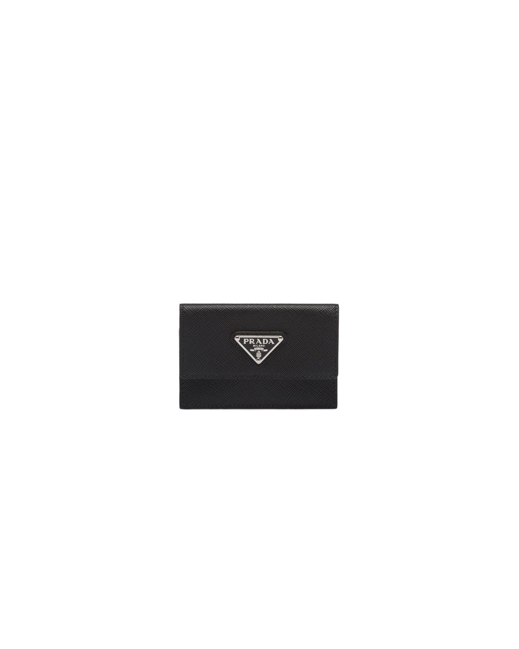 Prada White Saffiano Leather Card Holder for men