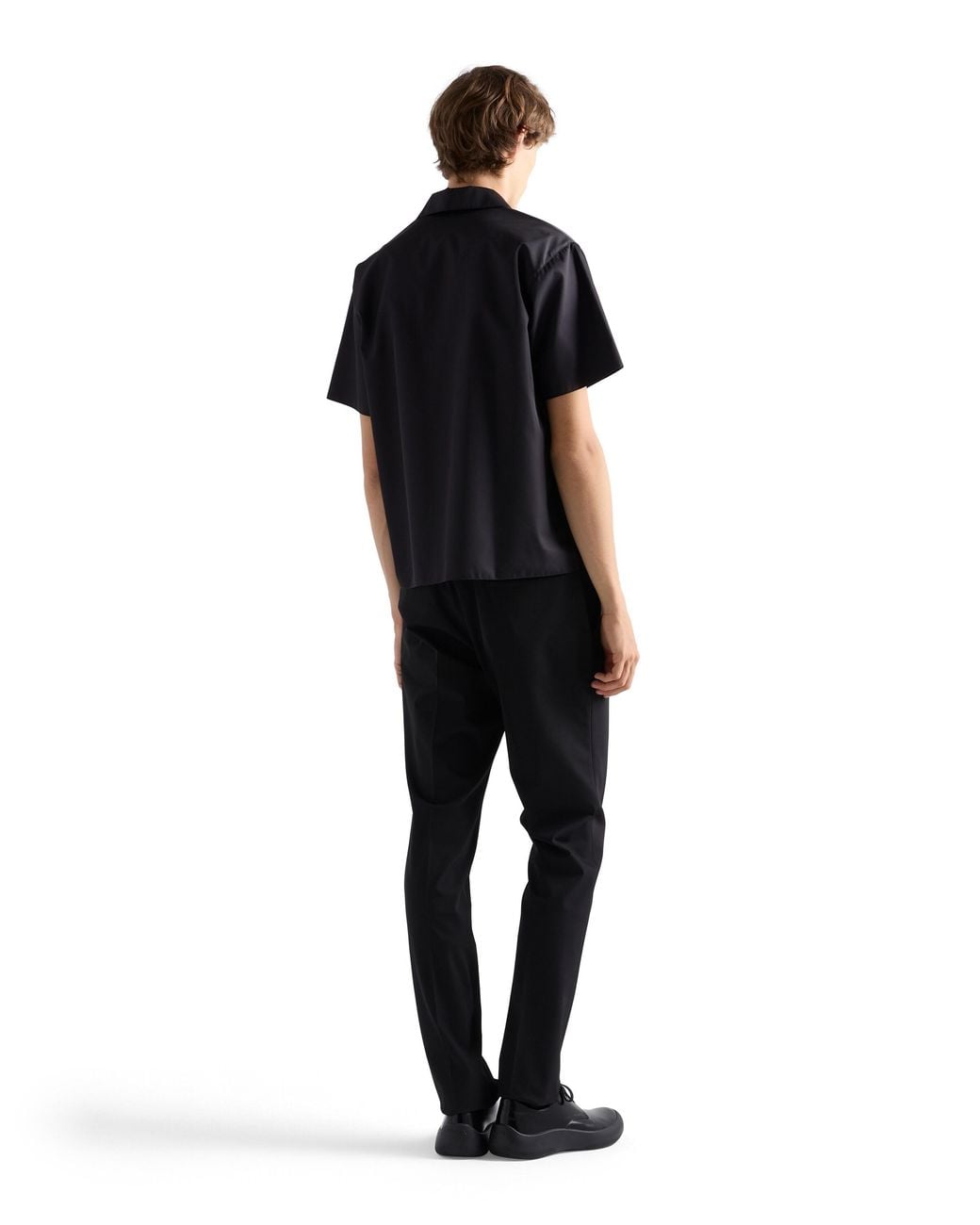 Prada Black Short-Sleeved Re-Nylon Shirt for men