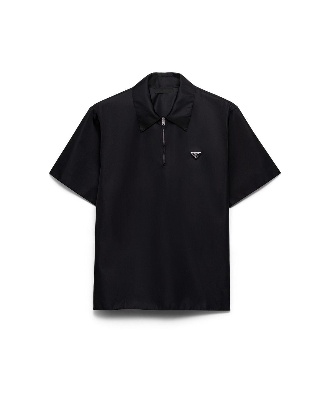 Prada Black Short-Sleeved Re-Nylon Shirt for men