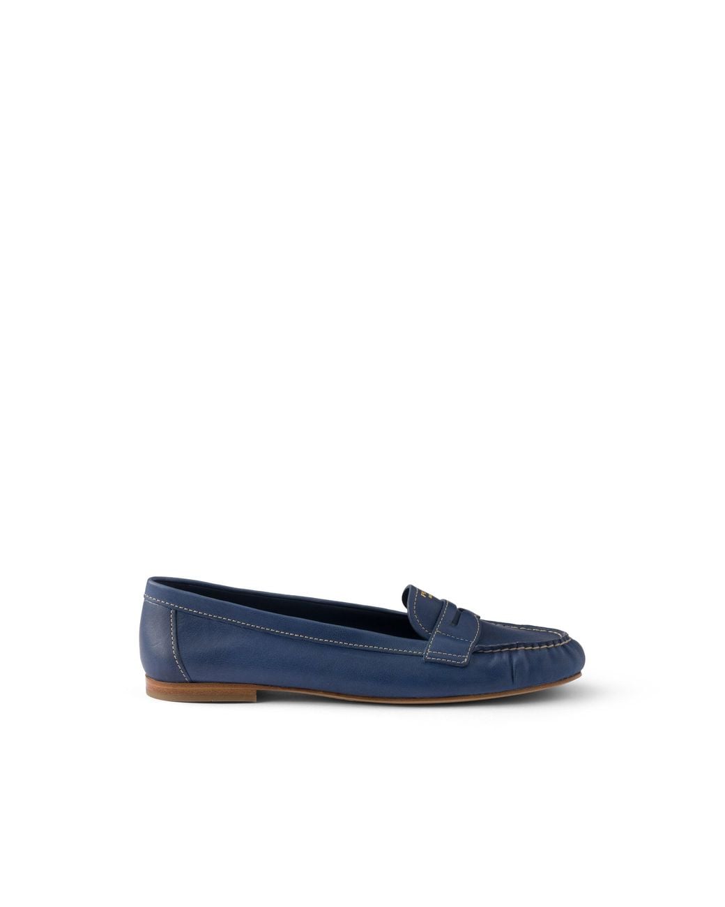 Prada Blue Leather Loafers