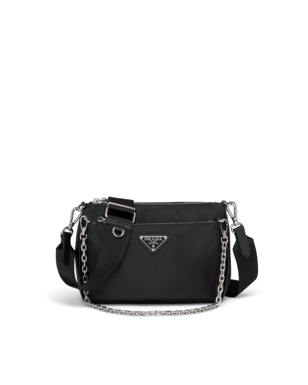 Prada Synthetic Nylon Shoulder Bag in Black Lyst