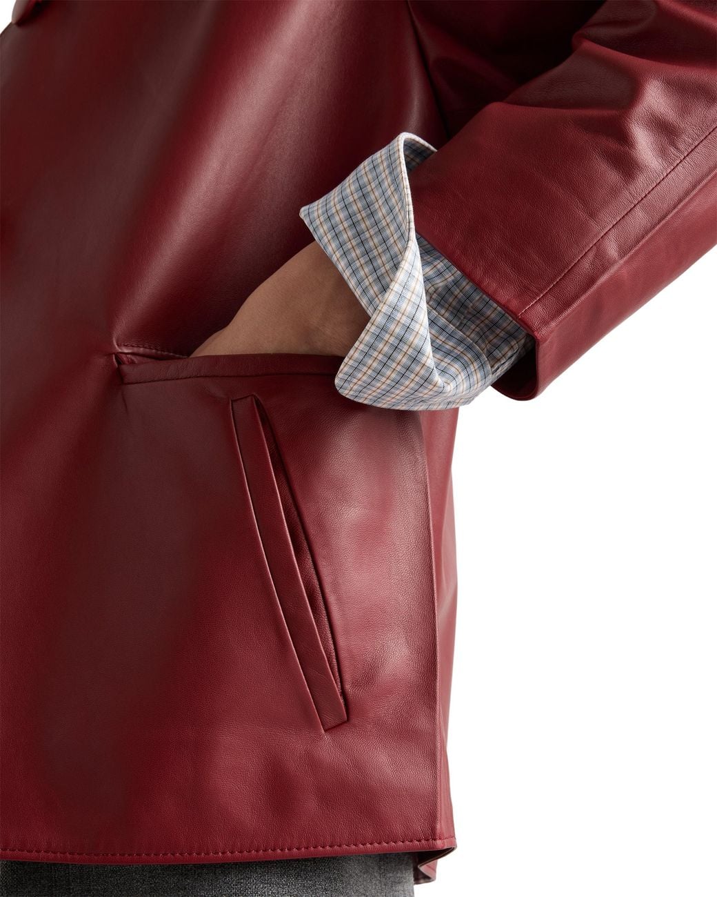 Prada Red Nappa Leather Jacket
