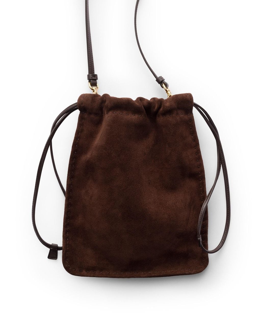 Prada Brown Suede Smartphone Pouch