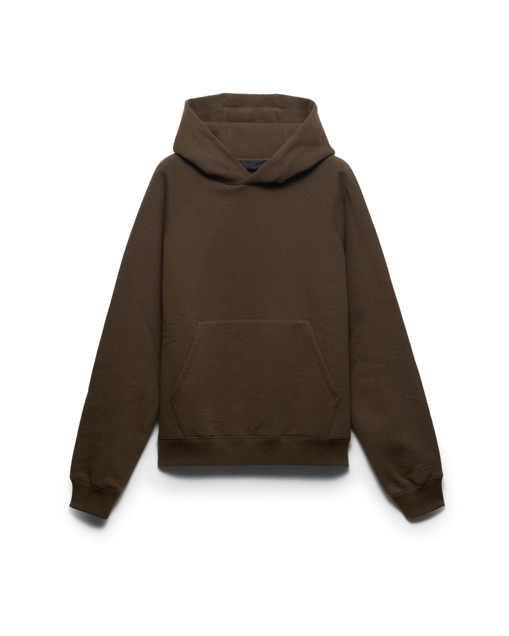 Prada Brown Cotton Fleece Hoodie for men