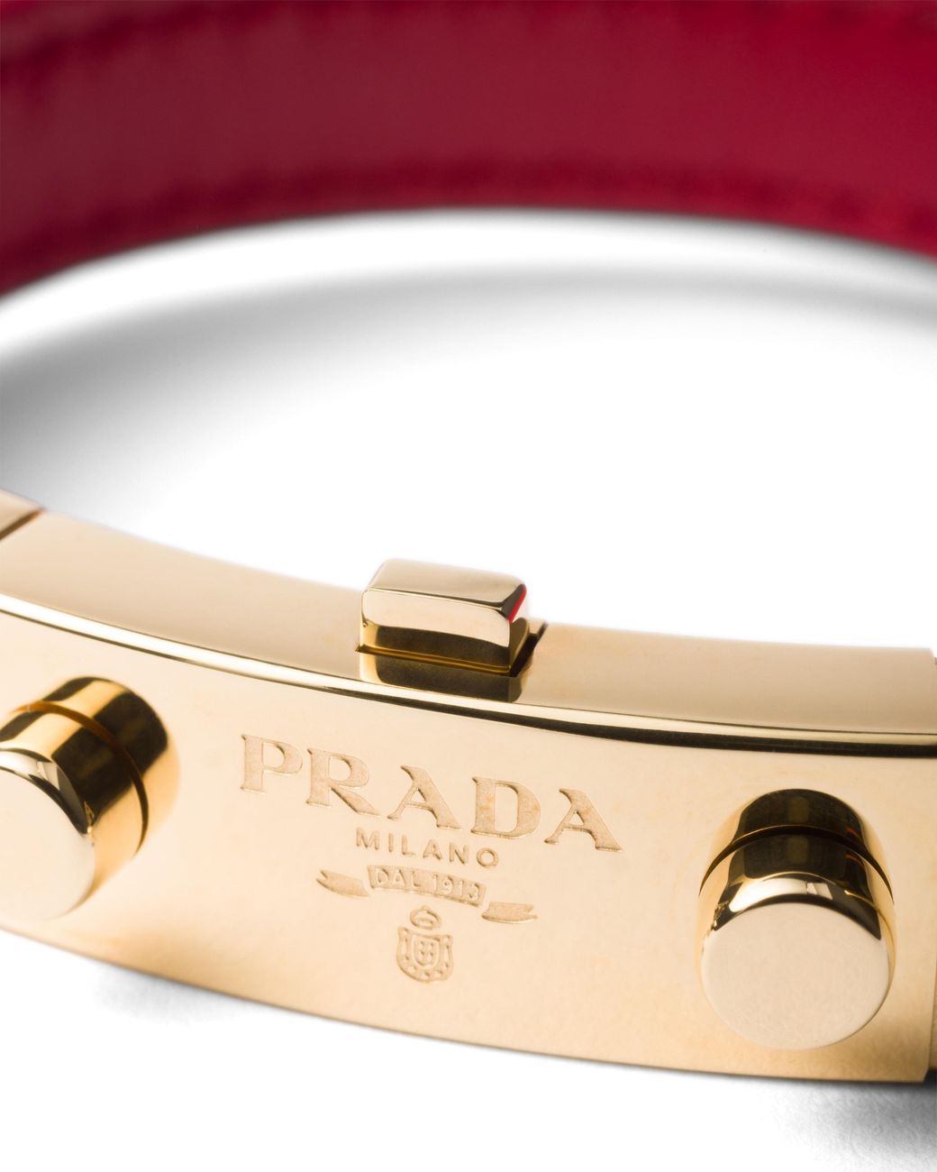 Prada Pink Saffiano Leather Bracelet