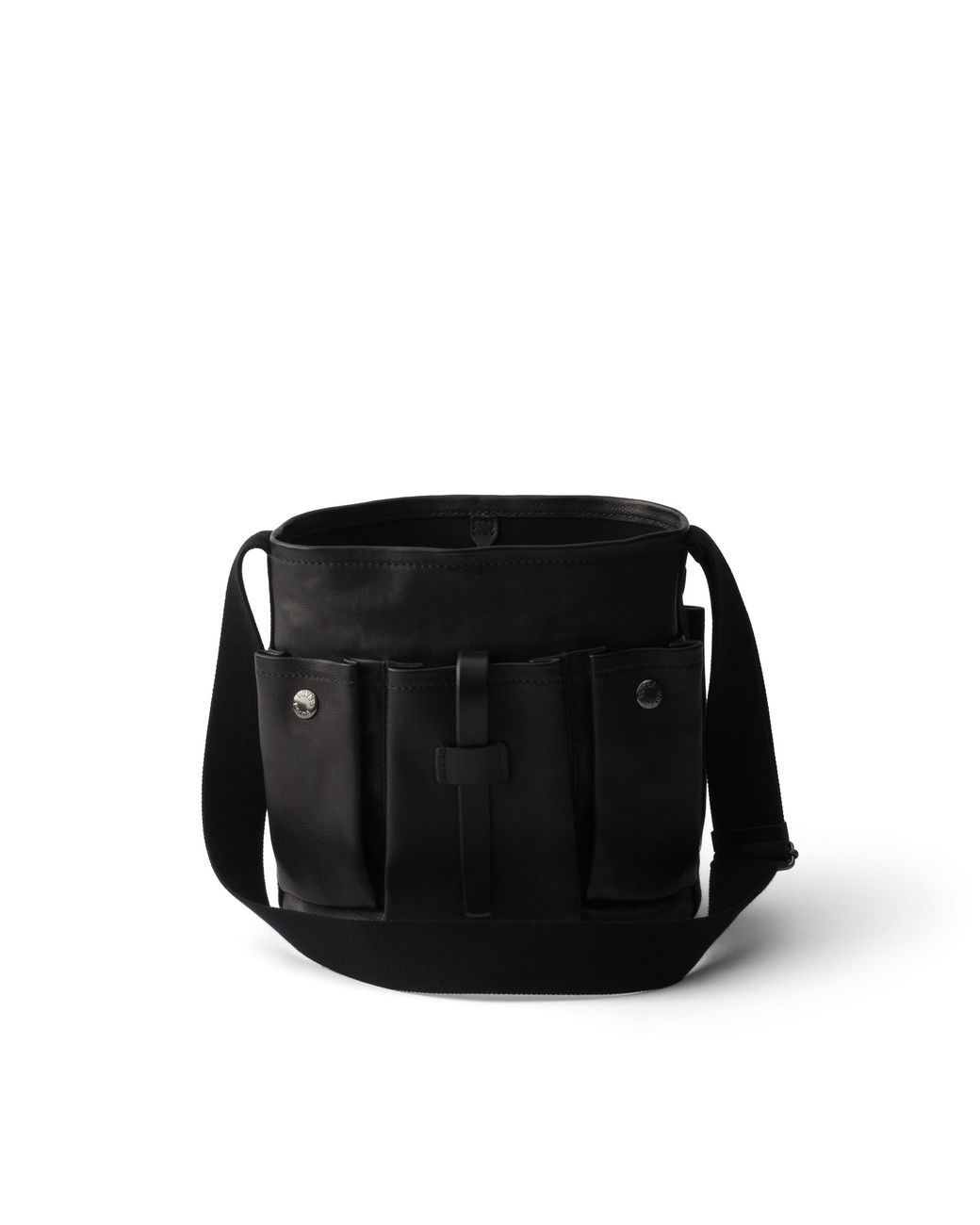 Prada Black Route Leather Mini-Bucket Bag