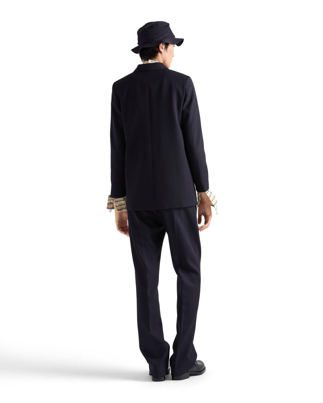 Prada Blue Double-Breasted Wool Jacket for men