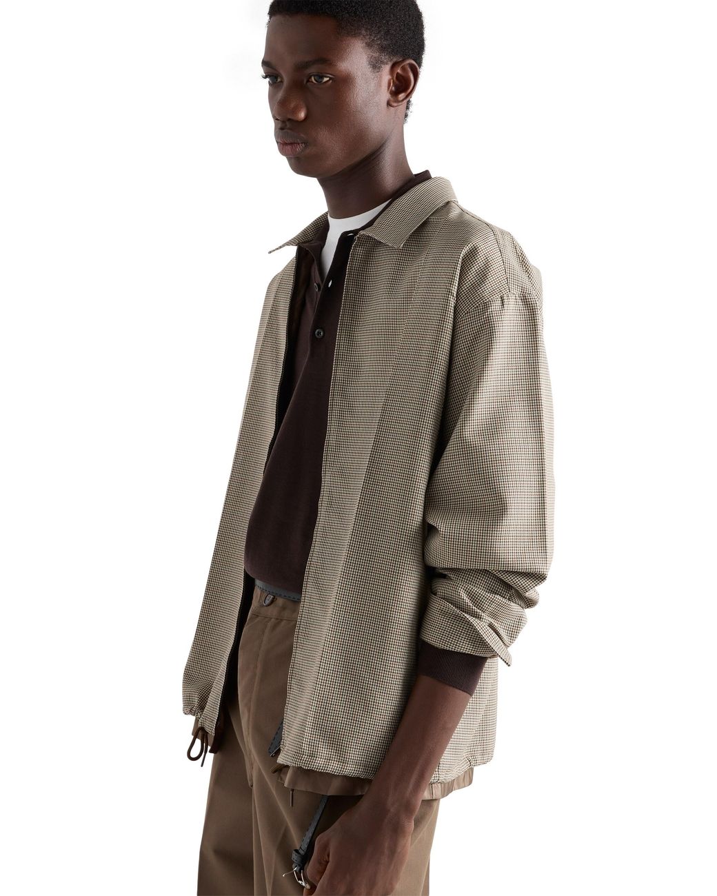 Prada Brown Wool Shirt for men