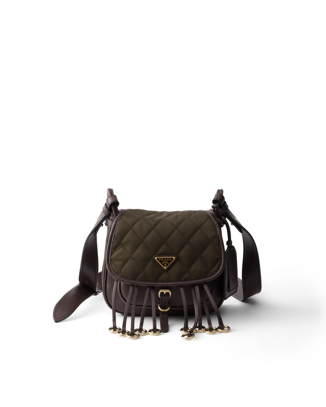 Prada Black Corsaire Re-Nylon And Leather Mini Shoulder Bag
