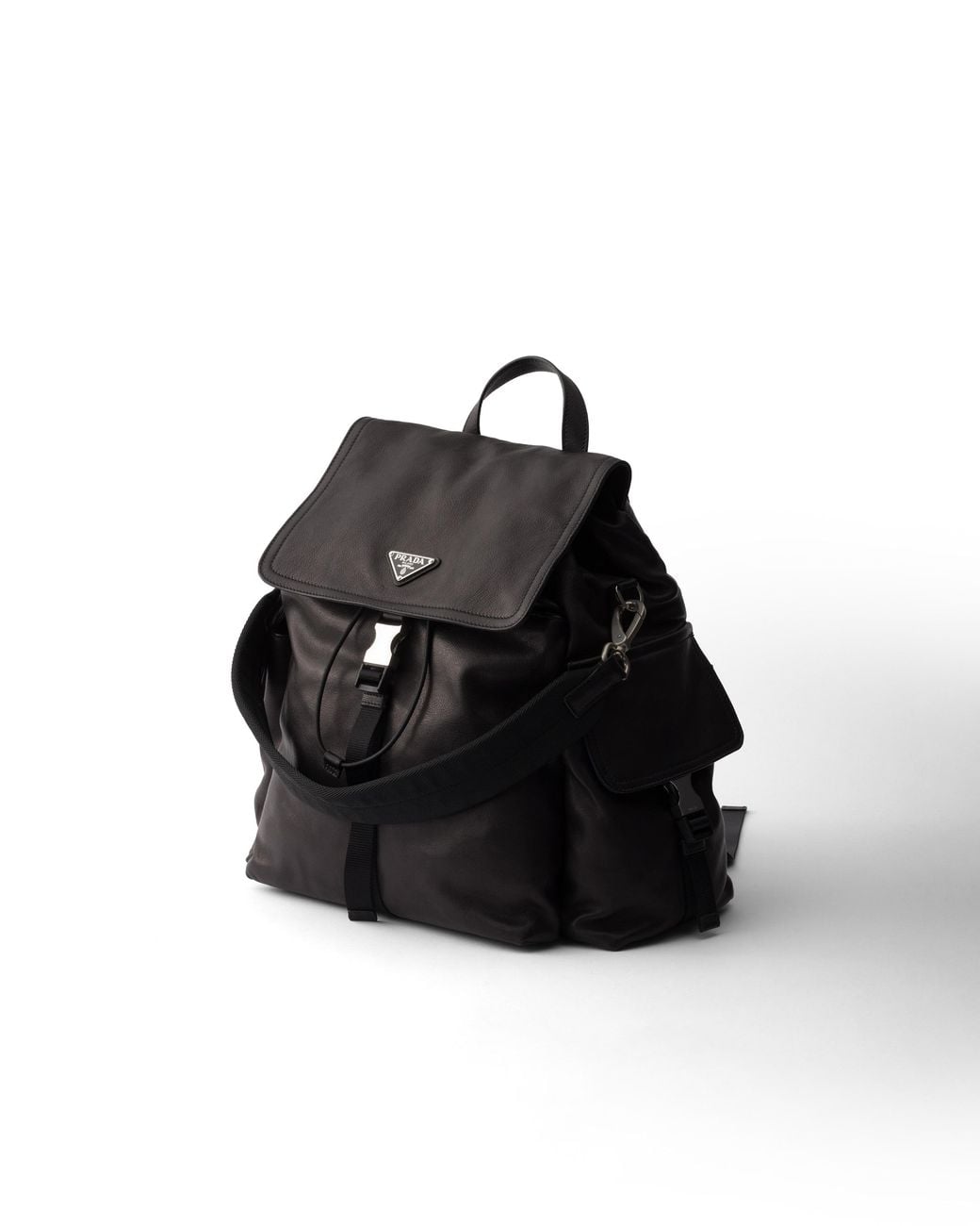 Prada Black Explore Leather Backpack for men