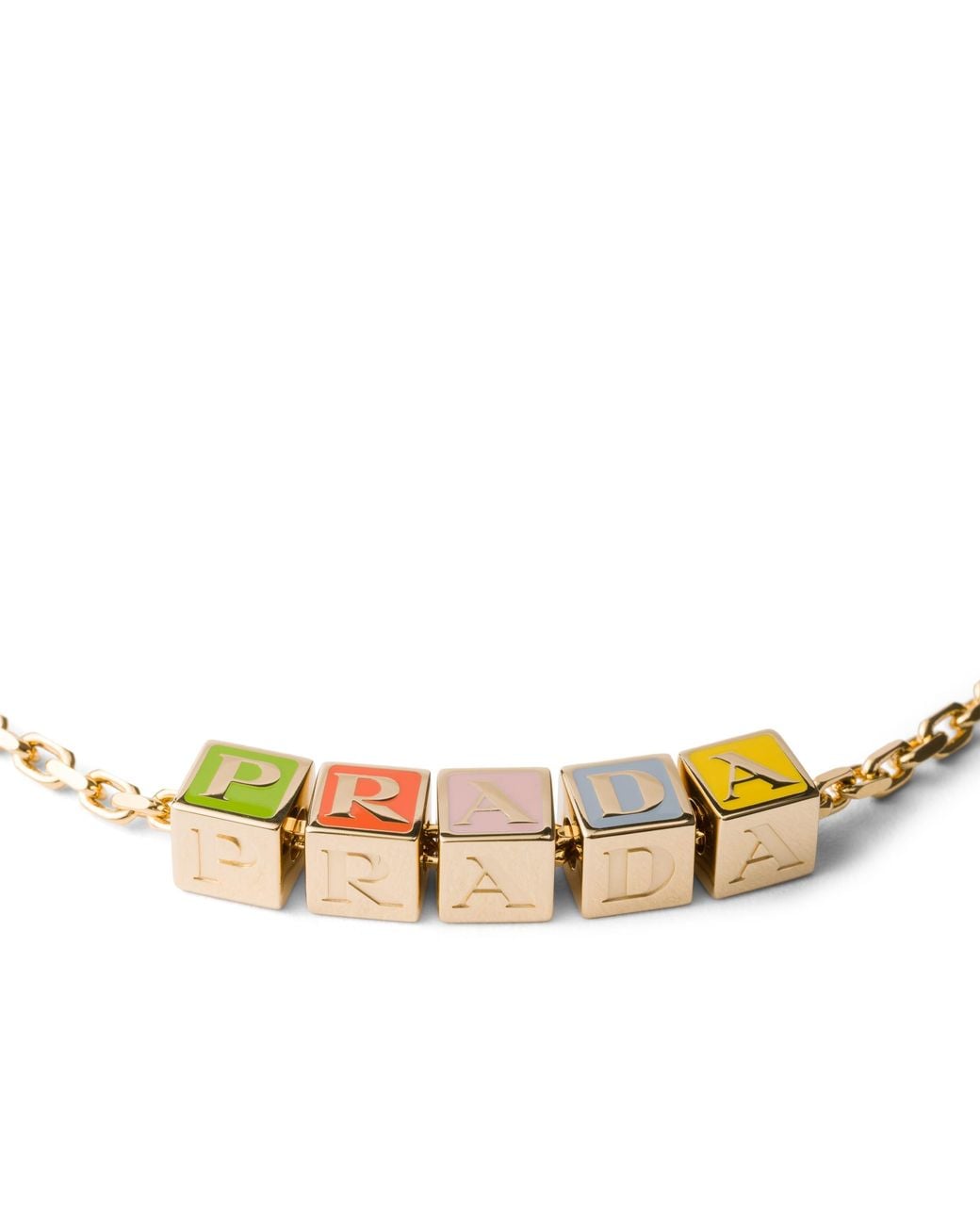 Prada Metallic Metal Necklace