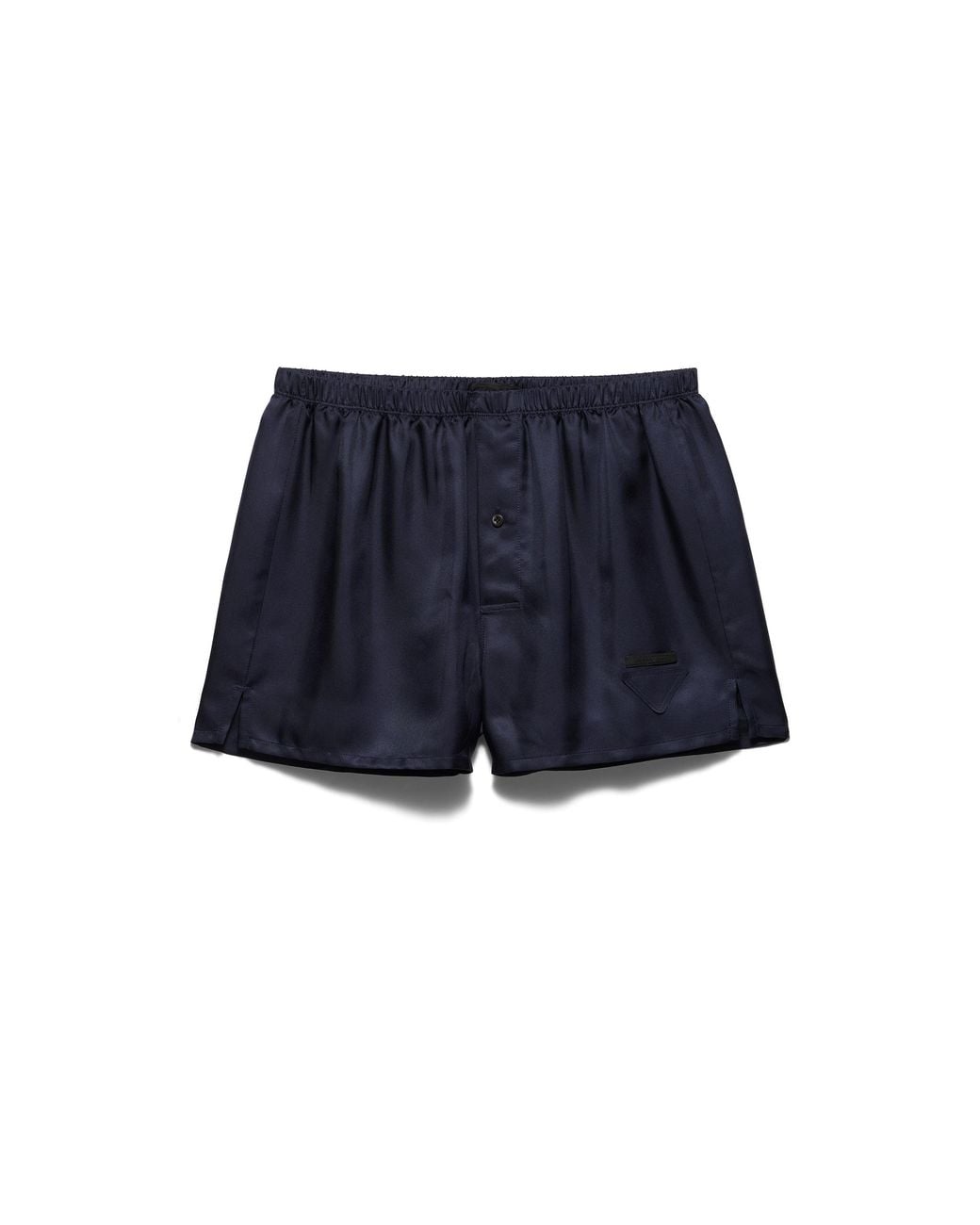 Prada Blue Silk Boxer Shorts for men