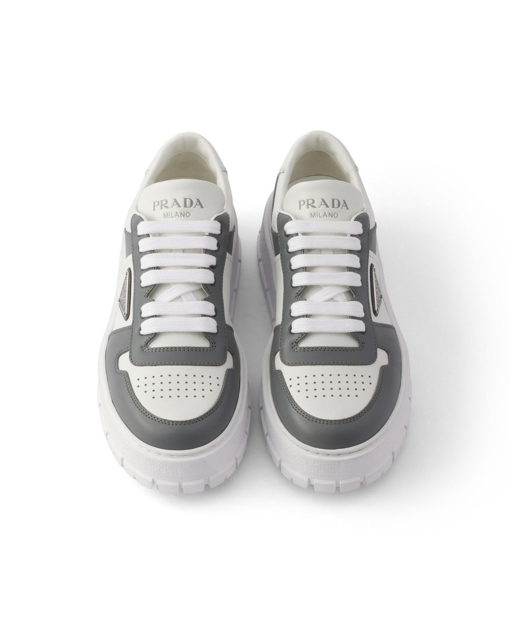 Prada White Leather Sneakers, Size 6 for men
