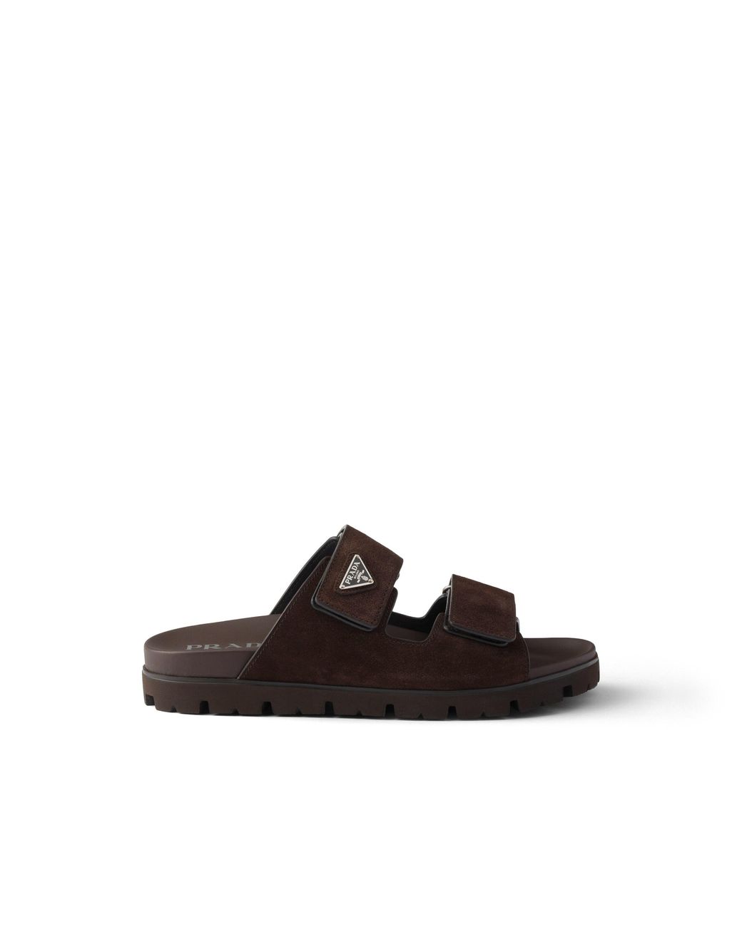 Prada Black Suede Band Sandals, Dark for men