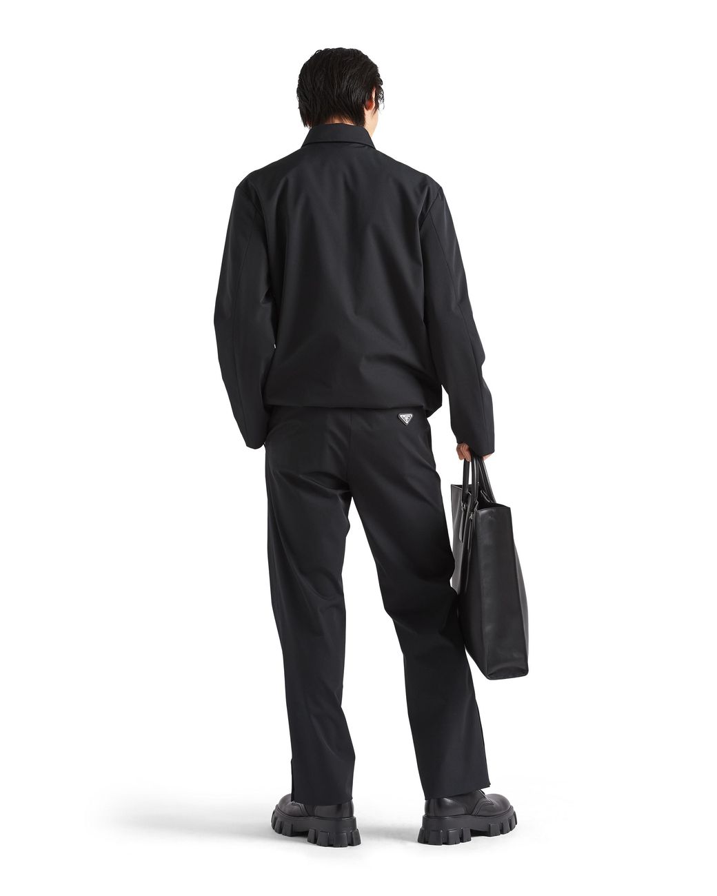 Prada Black Stretch Technical Fabric Pants
